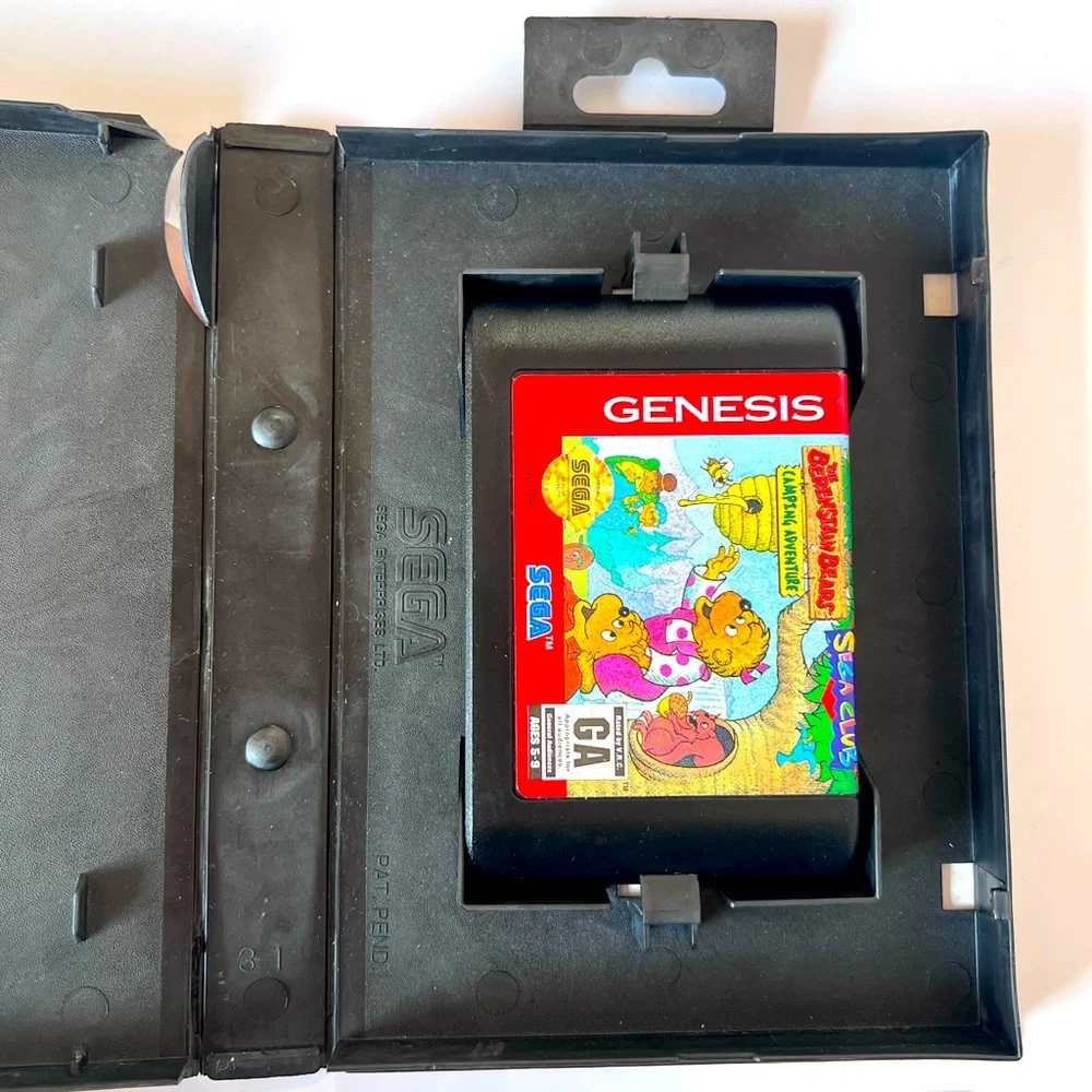 Vintage Sega Genesis “The Berenstain Bears Camping Adventure” Game Cartridge.